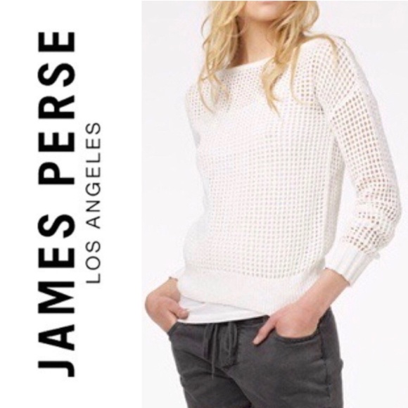 James Perse White Linen Blend Sweater - Picture 14 of 14